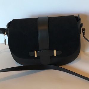Italian Leather/Suede Black Bag by Monnaluna
